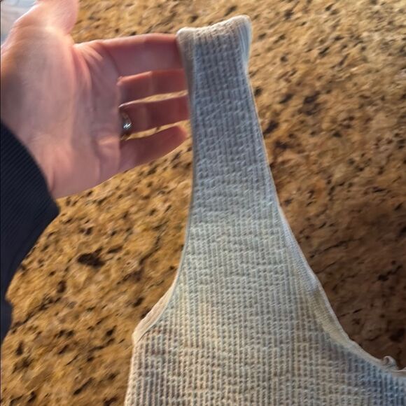 Light Blue Waffle 🧇 Knit Tank Top - Picture 6 of 7